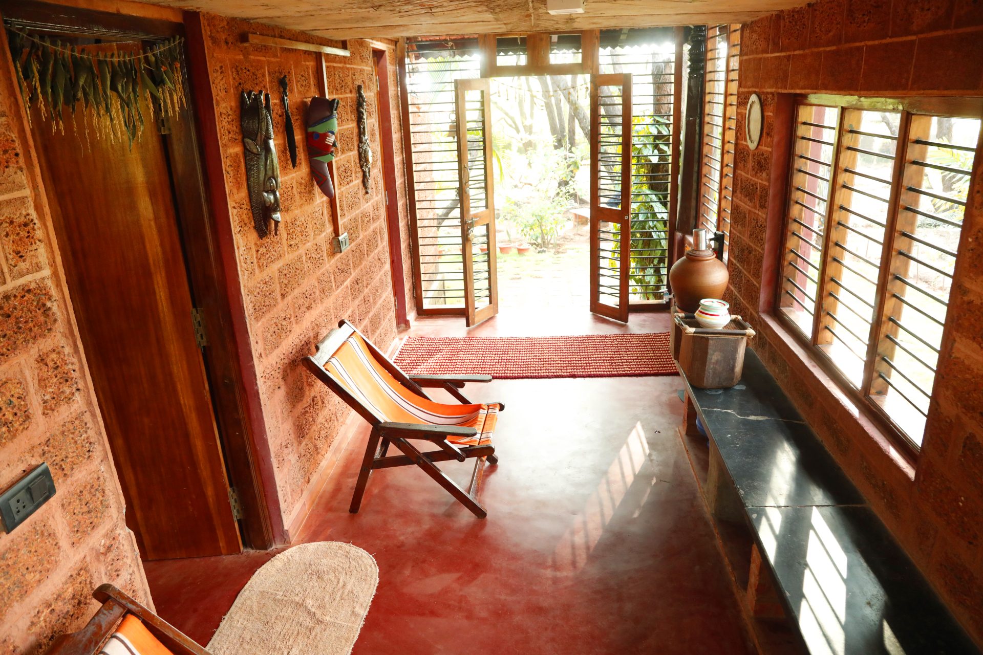 The verandah is a perfect spot to enjoy the sea breeze, to take naps and as a workspace.